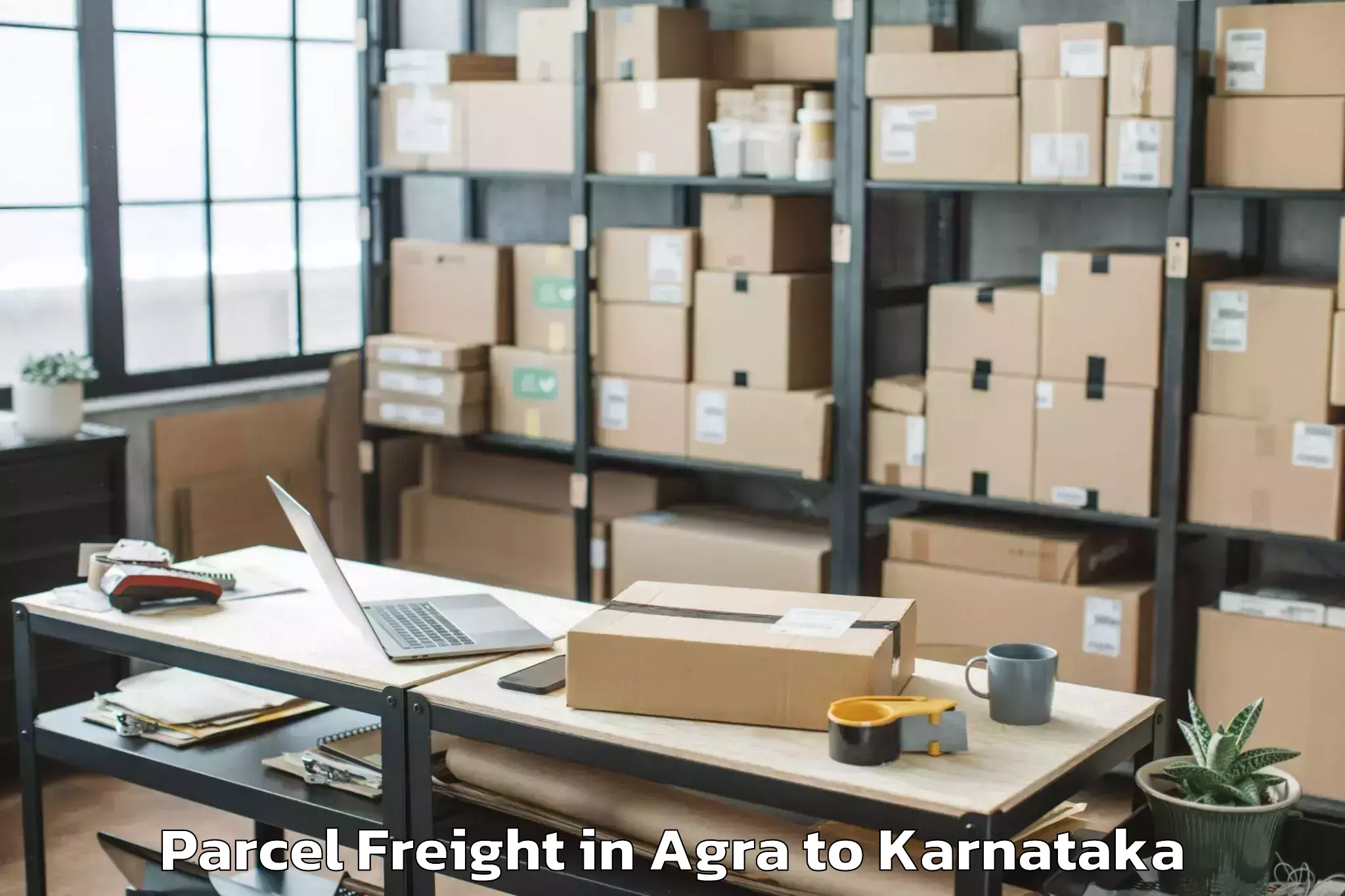 Hassle-Free Agra to Holalkere Rural Parcel Freight